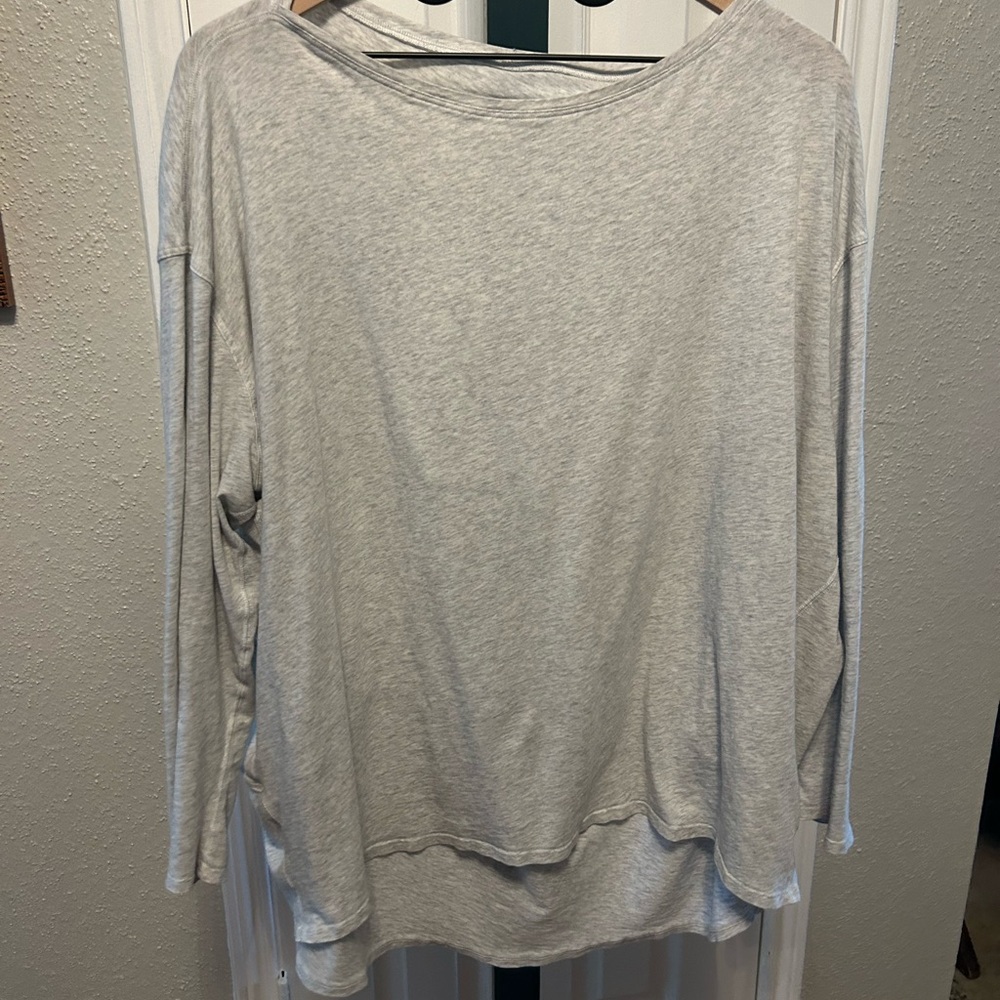 Gray Lululemon Back in Action Long Sleeve Top